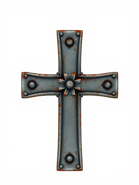 rustic metal christian cross