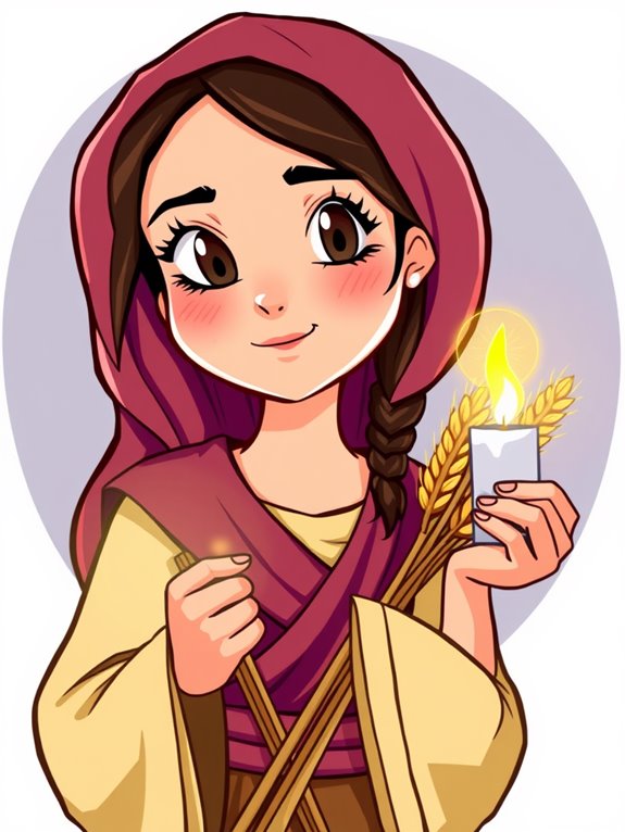 ruth candle clipart illustration