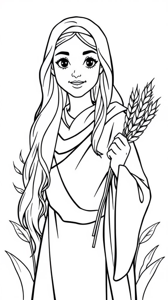 ruth character coloring page