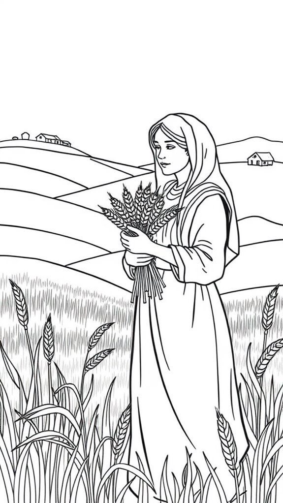 ruth coloring page design