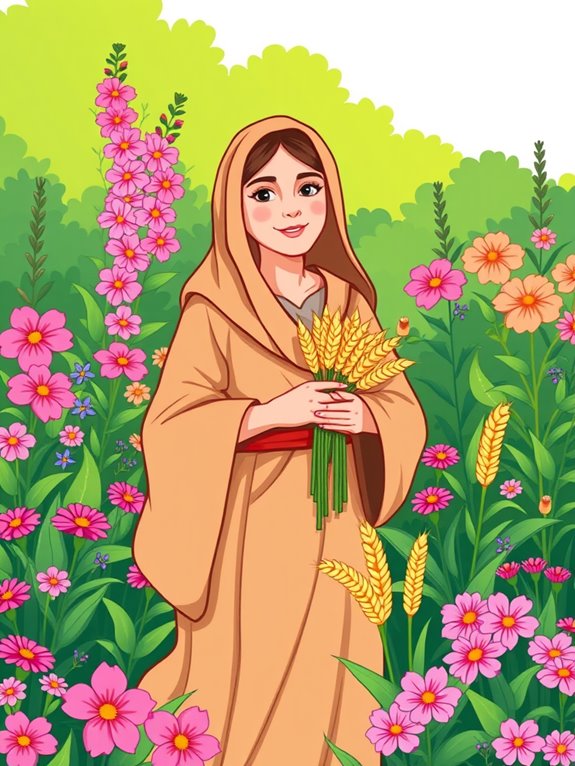 ruth gardening in clipart