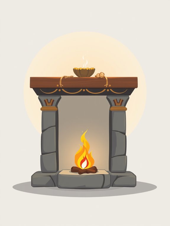 sacrificial altar graphic illustration