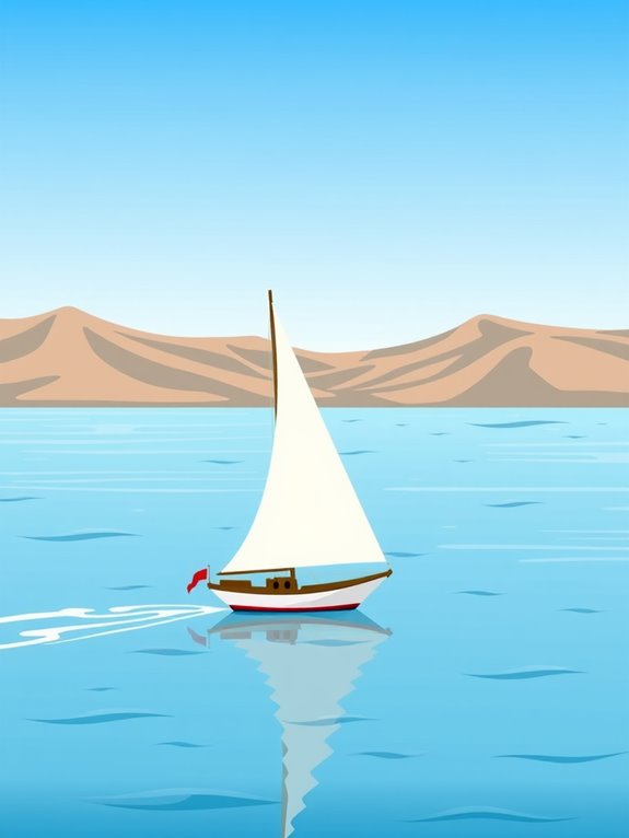 sailboat on galilee waters