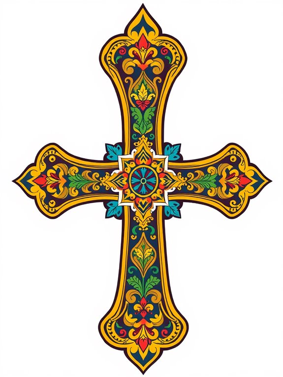 saints cross clipart design