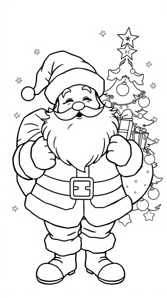 santa claus coloring activity