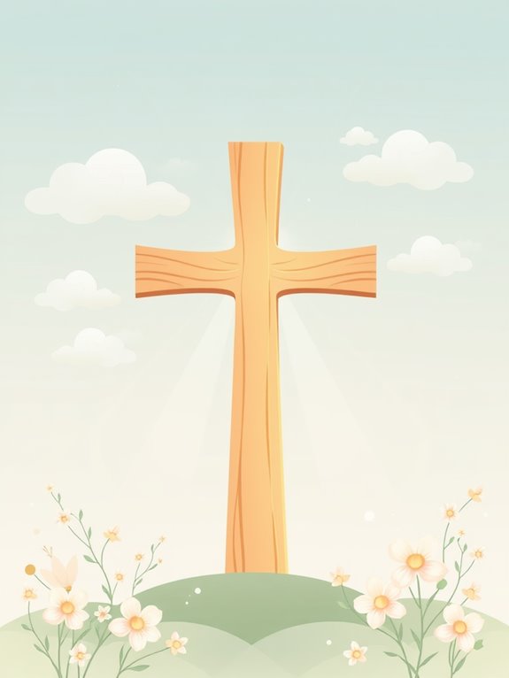 serene cross illustration graphic