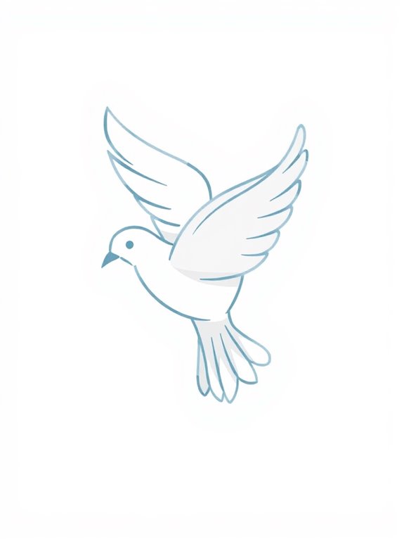 serene dove illustration design