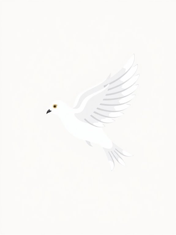 serene dove illustration graphic