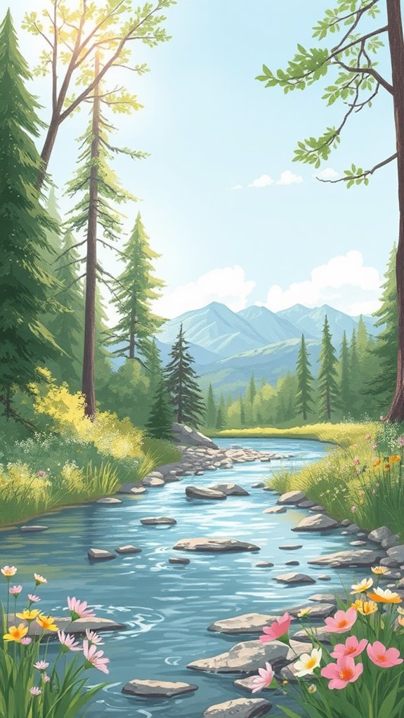 serene landscape art creation