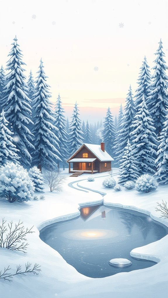 serene snowy winter scene