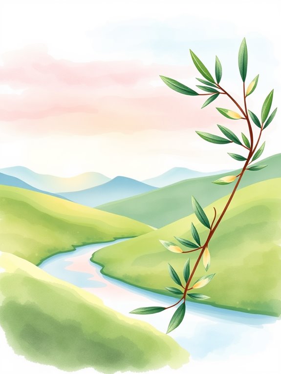 serene watercolor peace imagery