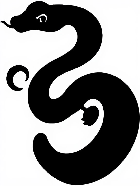 serpent silhouette clipart design