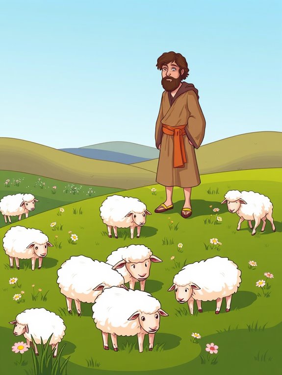 sheep grazing clipart image