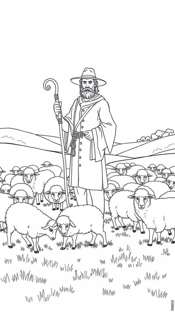 shepherd guiding his sheep