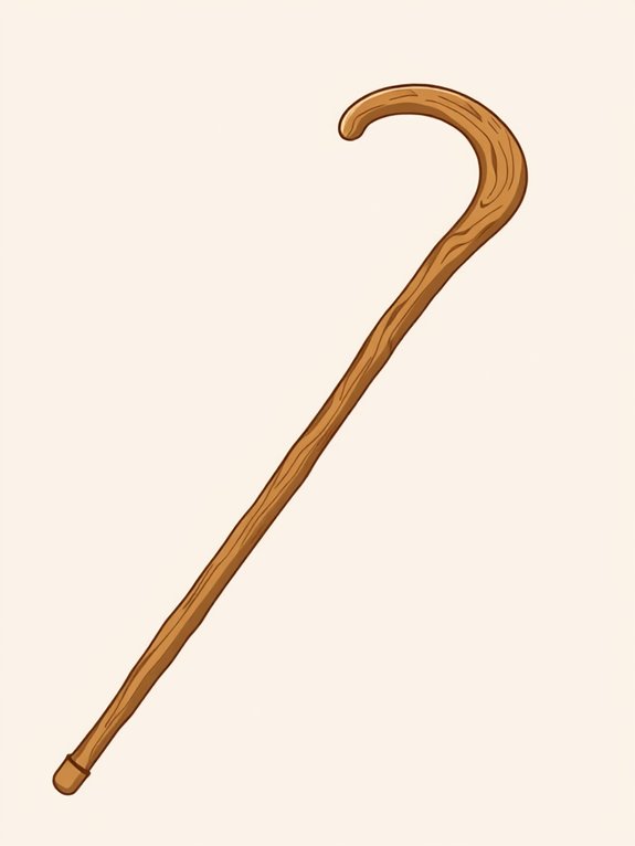 shepherd s staff clipart illustration