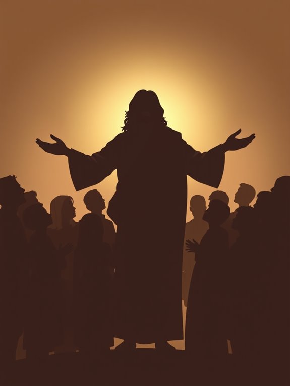 silhouette of jesus healing