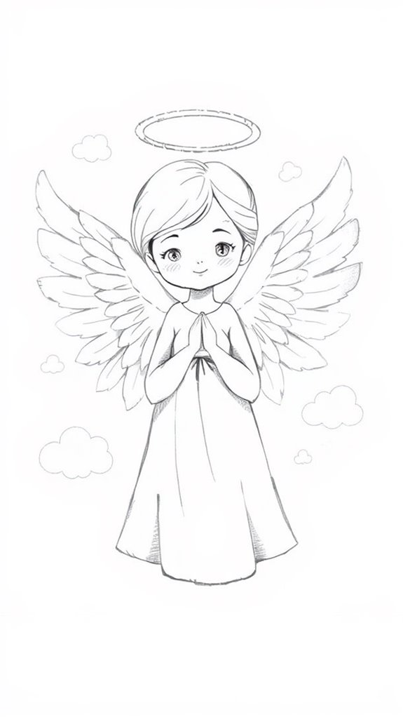 simple angel illustration tutorial