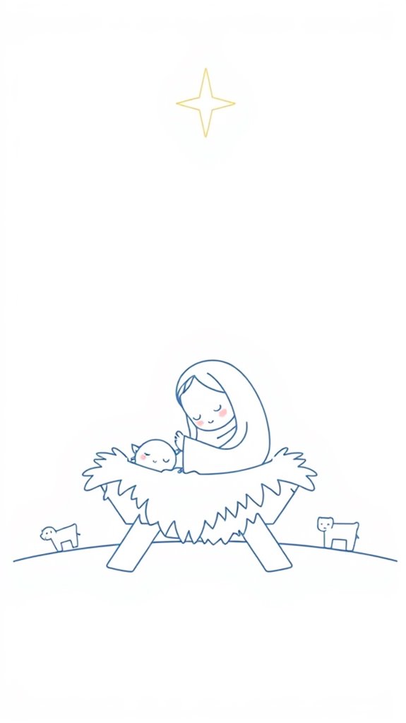 simple baby jesus illustration