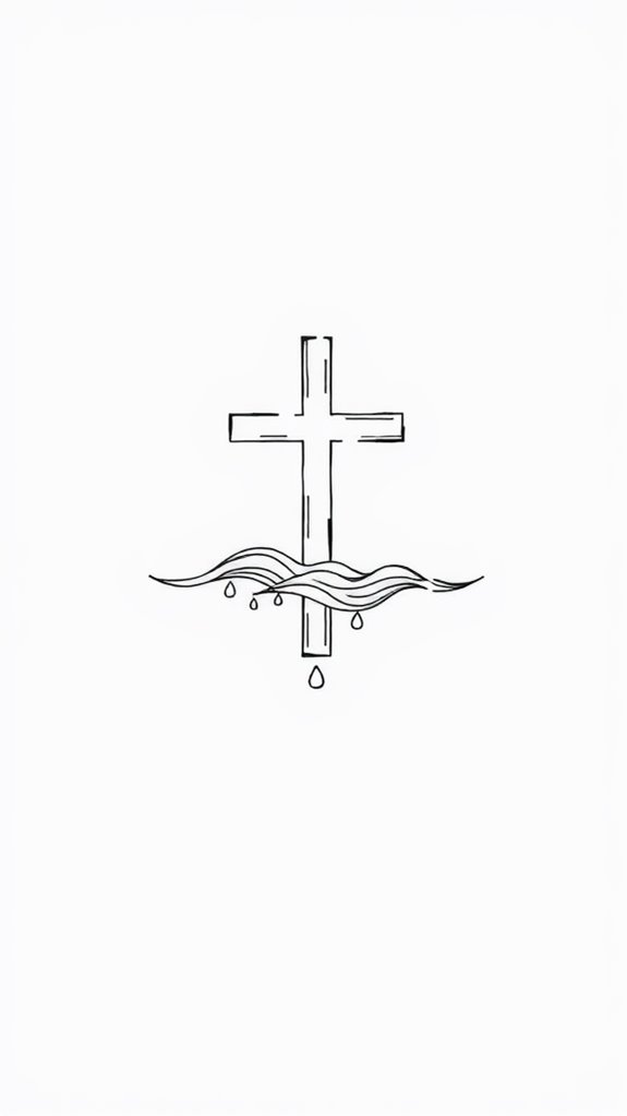 simple baptism symbol illustration