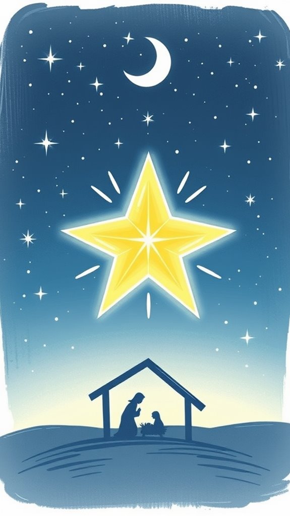 simple bethlehem star sketch