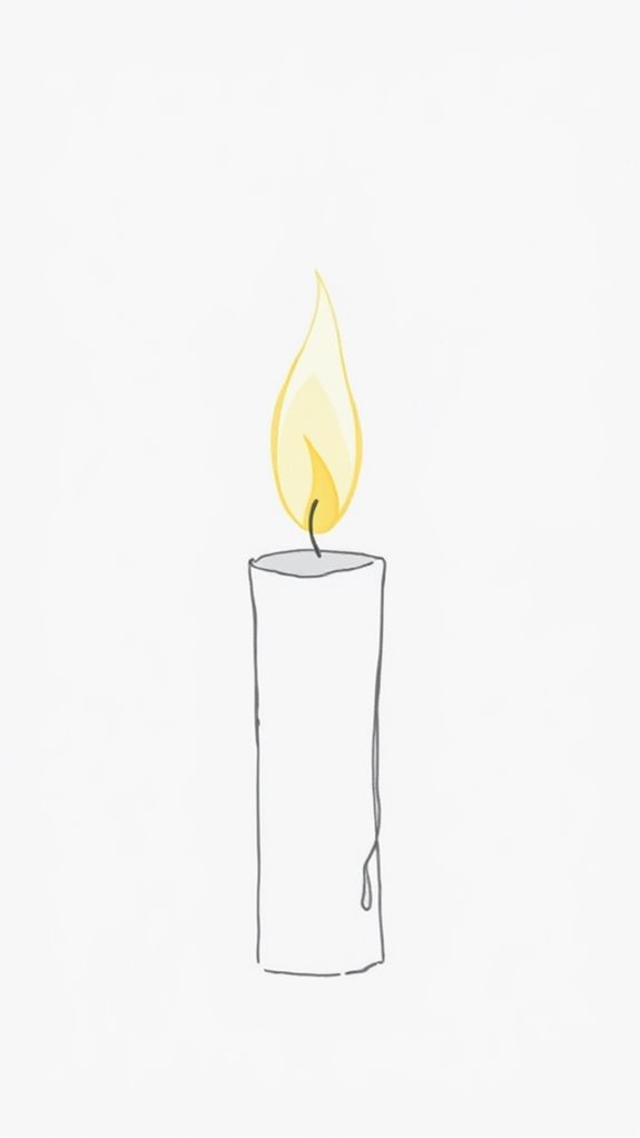 simple candle flame illustration