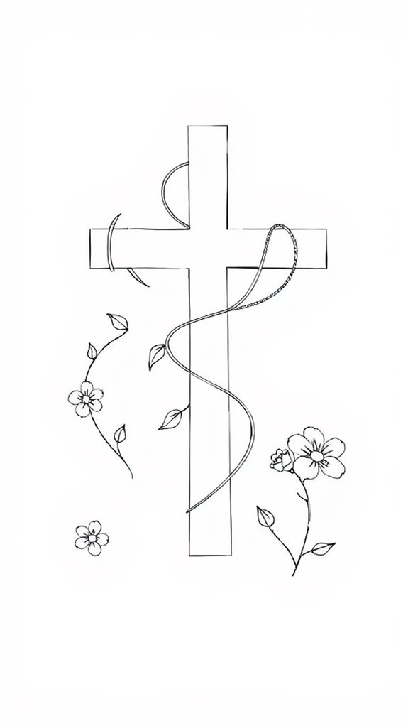 simple christian cross illustration