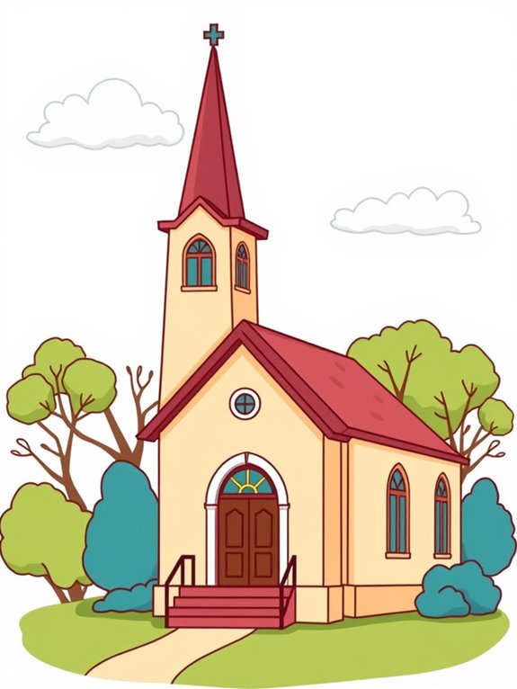 simple church steeple clipart