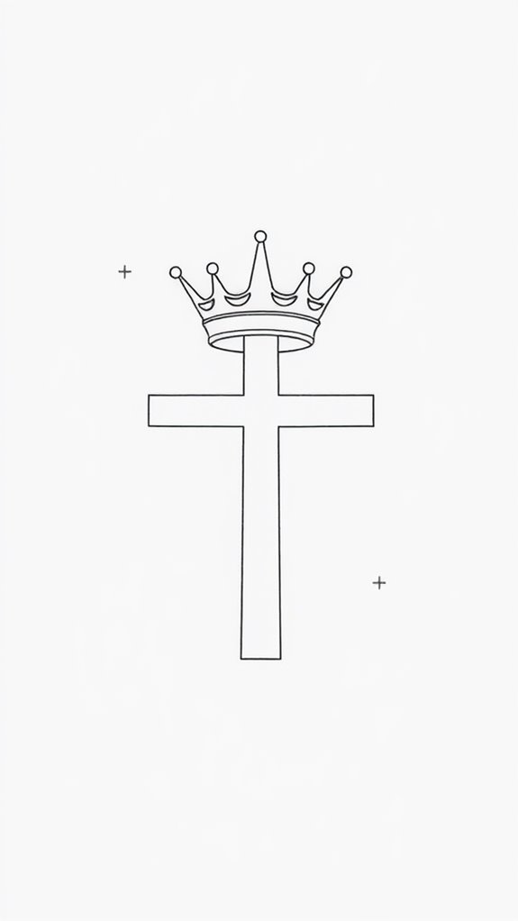 simple cross crown design