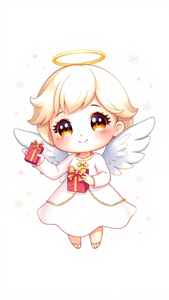 simple cute angel sketch