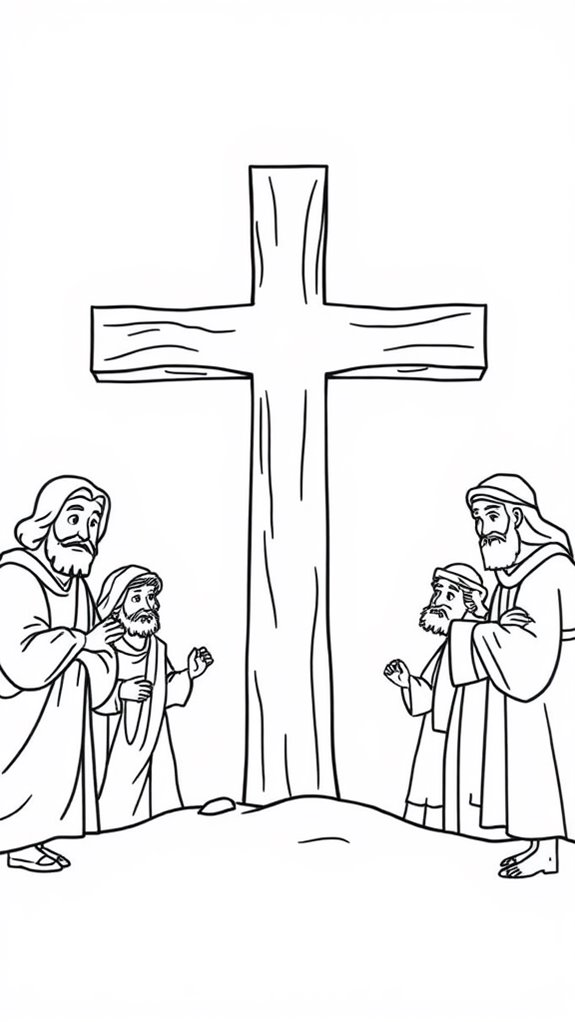 simple disciples coloring page