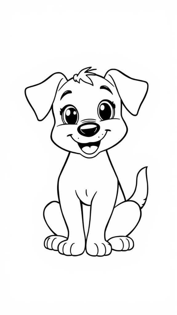 simple dog coloring activity