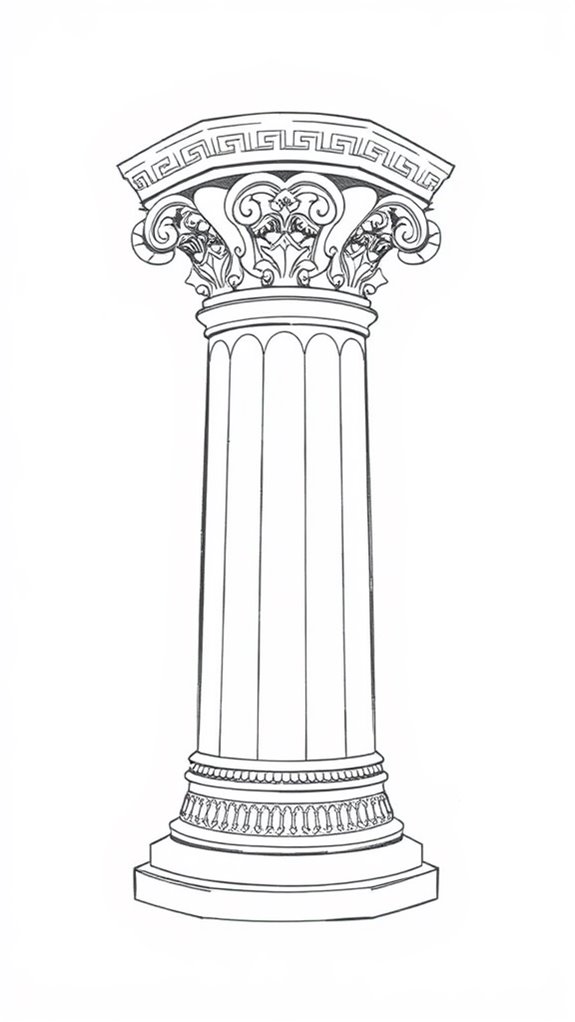 simple drawing of pillar