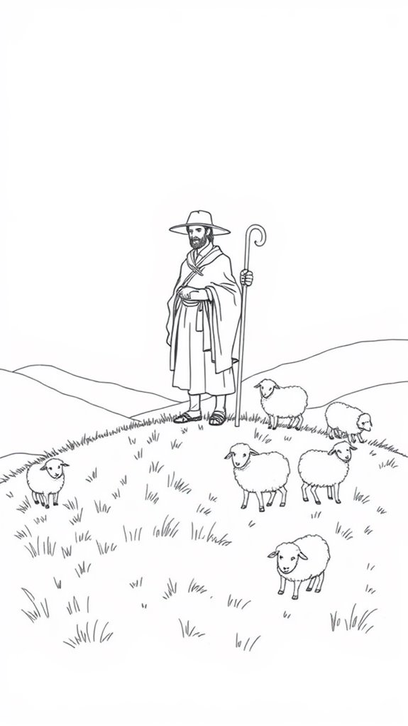 simple drawing of shepherd