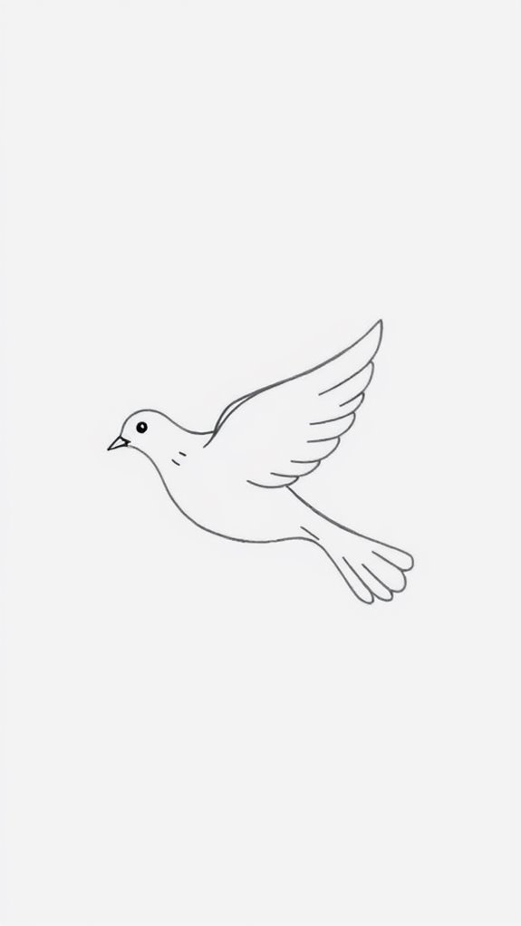 simple elegant dove illustration