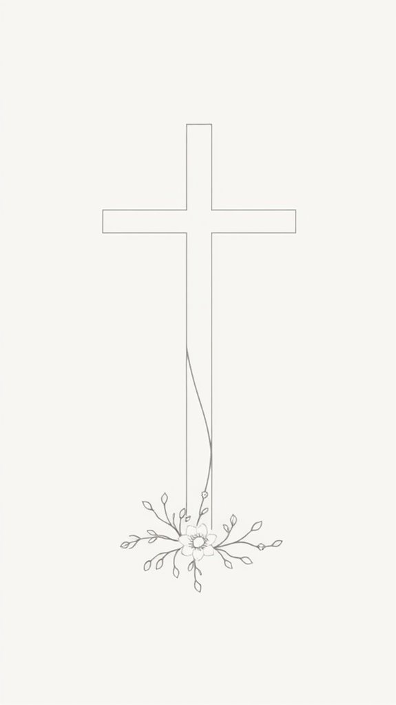 simple elegant wedding cross