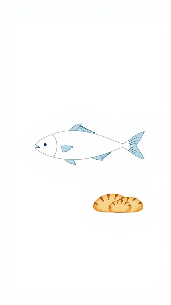 simple fish and loaves