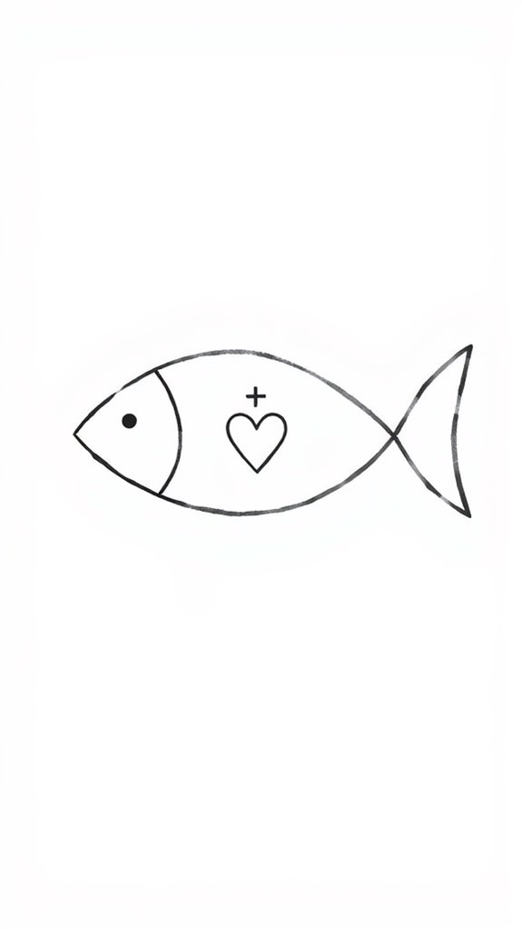 simple fish symbol art