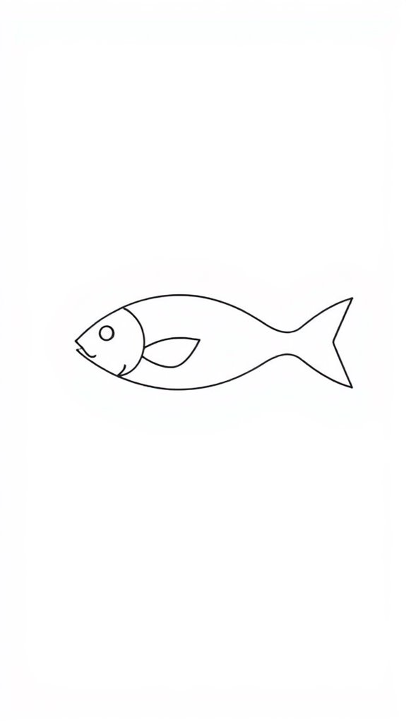 simple fish symbol illustration