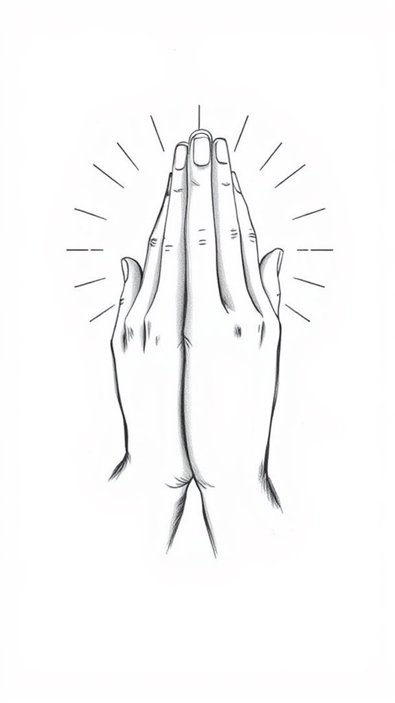 simple hands prayer illustration