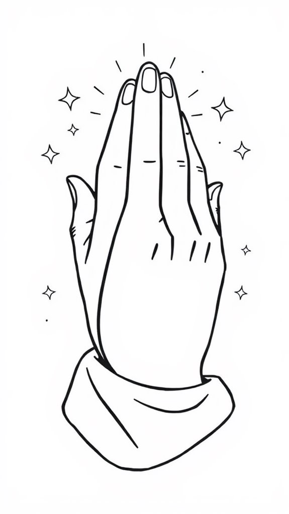 simple hands prayer illustration