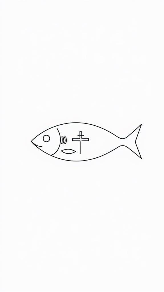 simple jesus fish illustration