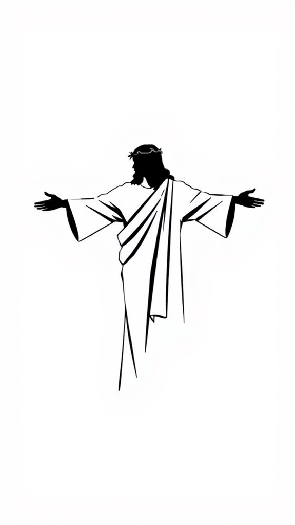 simple jesus outline art