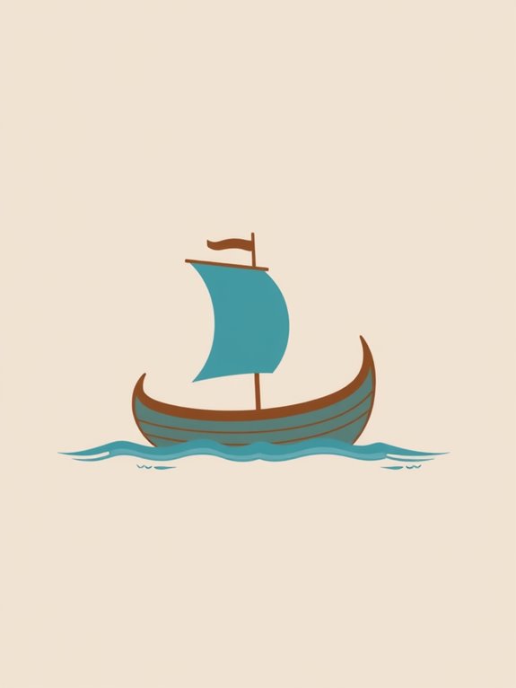 simple jonah ship illustration