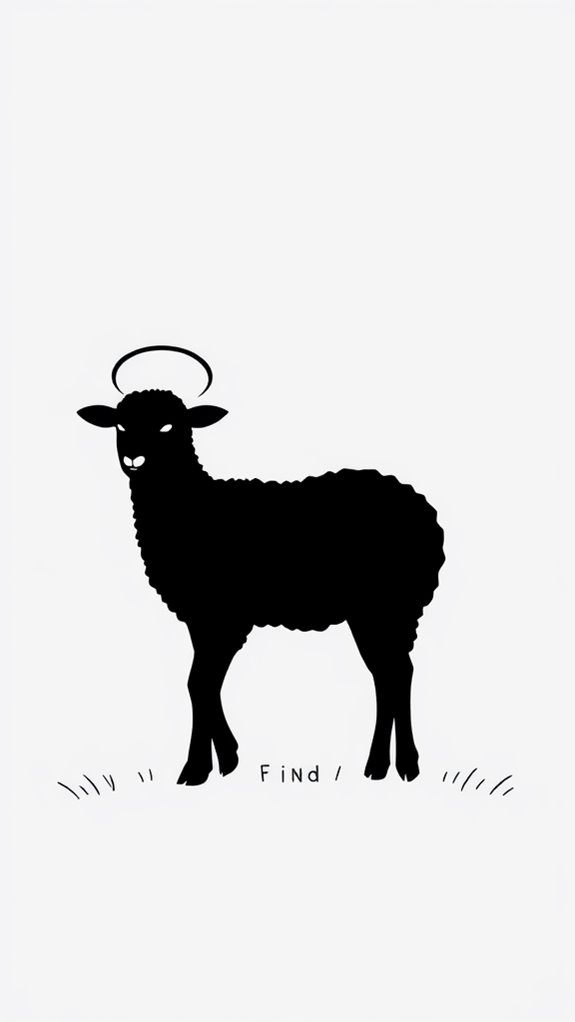 simple lamb silhouette art