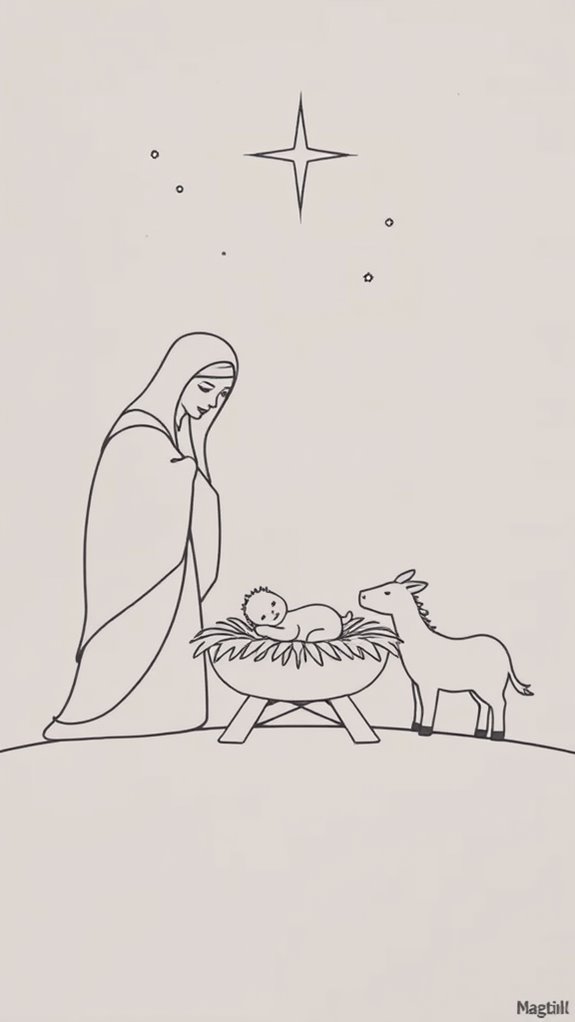 simple nativity illustration design