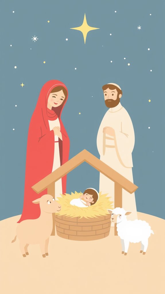 simple nativity scene art