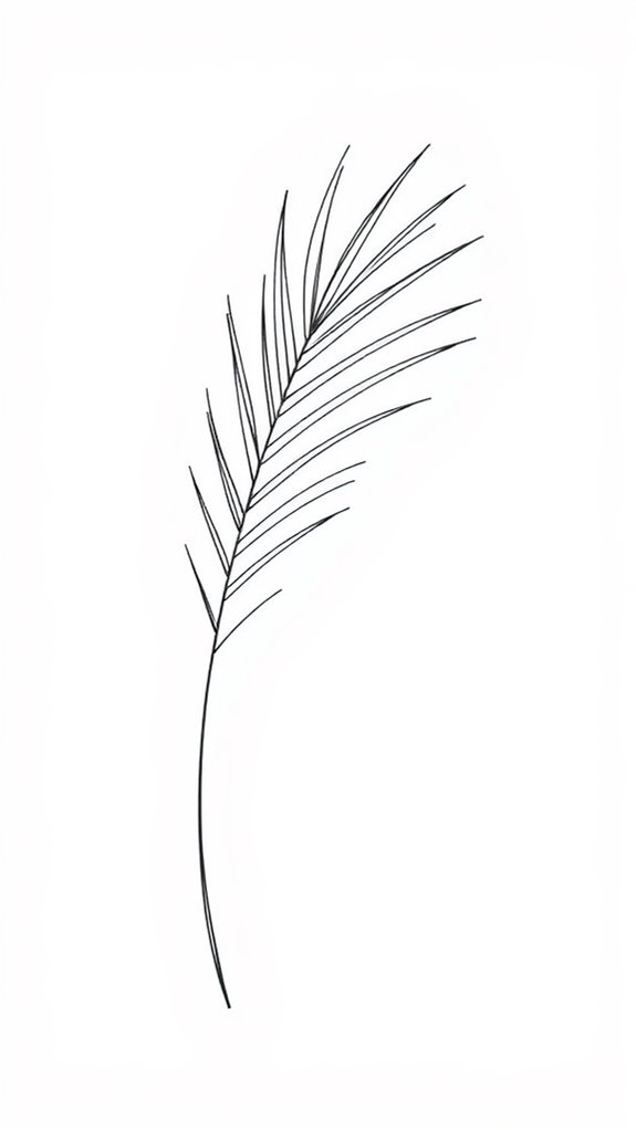 simple palm frond illustration