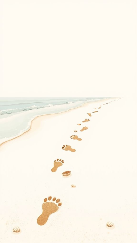 simple sand footprint sketch