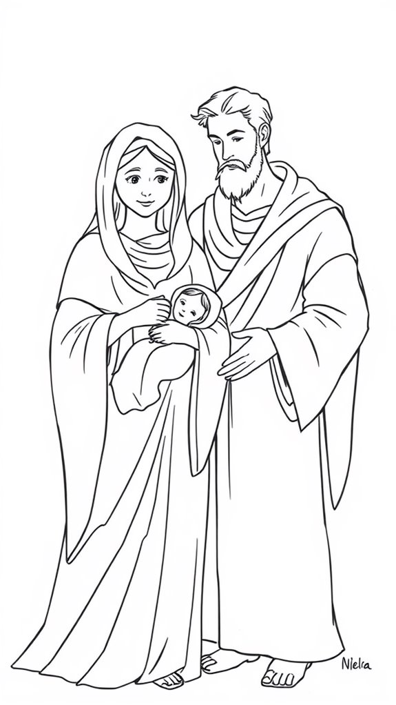 simple sketch of nativity