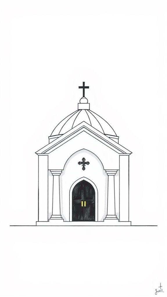 simple tabernacle sketch art